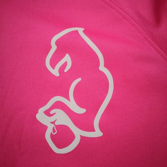 The Authentic T-shirt Company Ladies Fleece Lined Full Zip Pink Hoodie - Picture 5 of 14